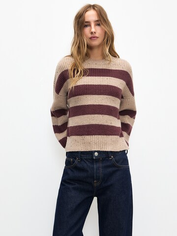 Pull-over Pull&Bear en beige : devant