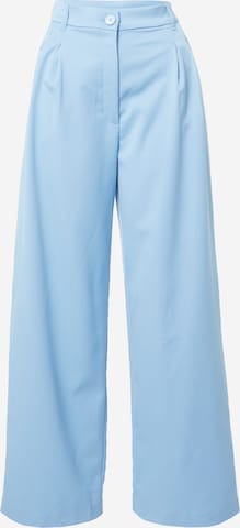 Monki Pleat-Front Pants in Blue: front