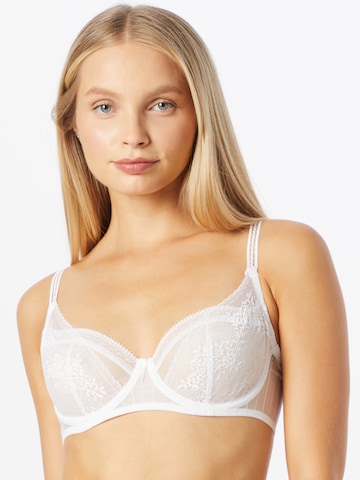 PASSIONATA Balconette Bra in White: front