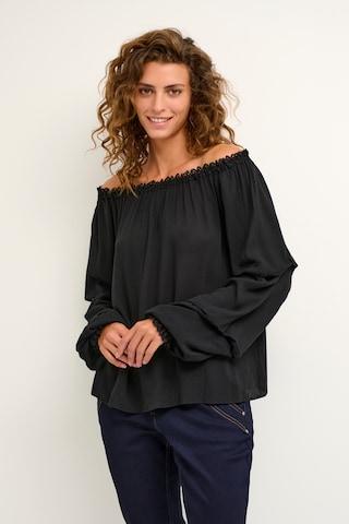Cream Blouse in Black: front