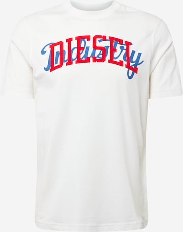 DIESEL - Camiseta 'JUST N10' en blanco: frente