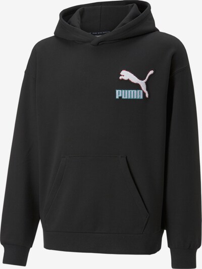 PUMA Sweatshirt in türkis / rosé / schwarz / weiß, Produktansicht