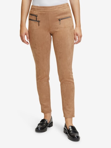 Coupe slim Pantalon Betty Barclay en beige : devant