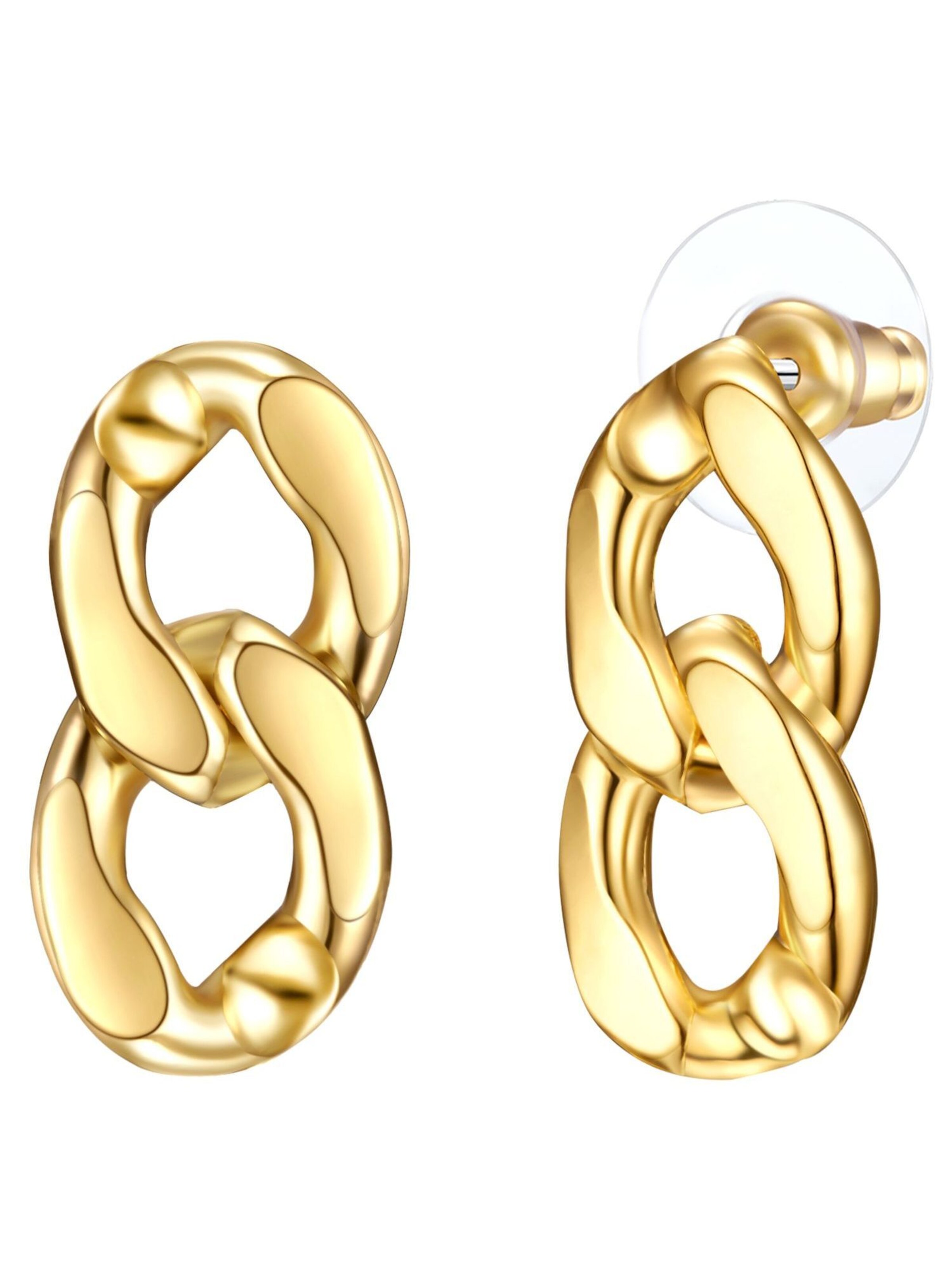 Boucles d'oreilles Lulu & Jane en or : devant