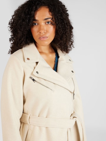 Vero Moda Curve Between-Seasons Coat 'POP' in Beige