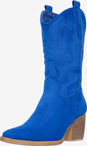Bottes de cowboy Salinyang en bleu : devant