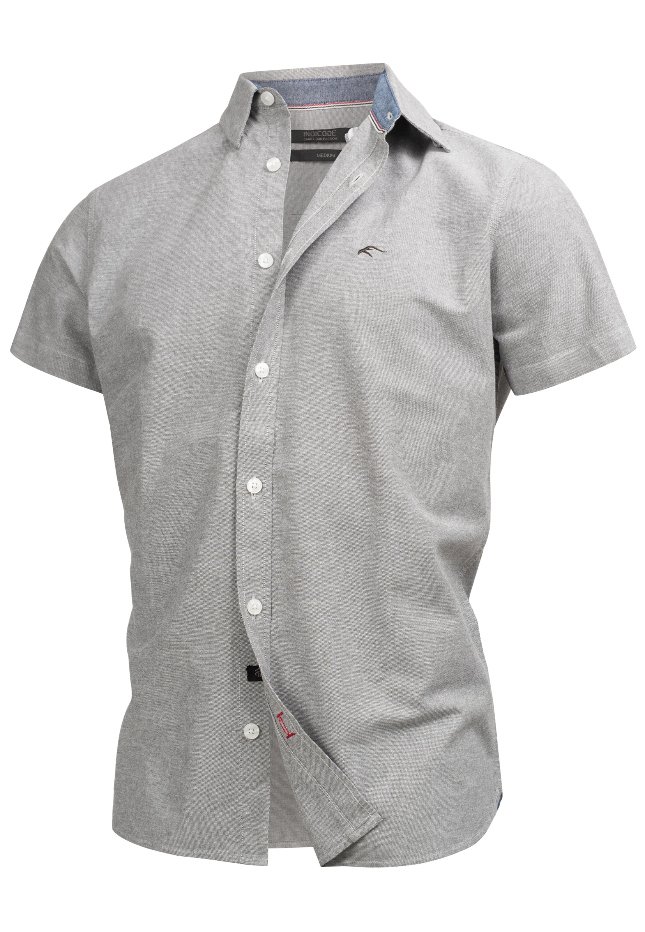 INDICODE JEANS Hemd 'Kenner' in Grau: Vorderseite