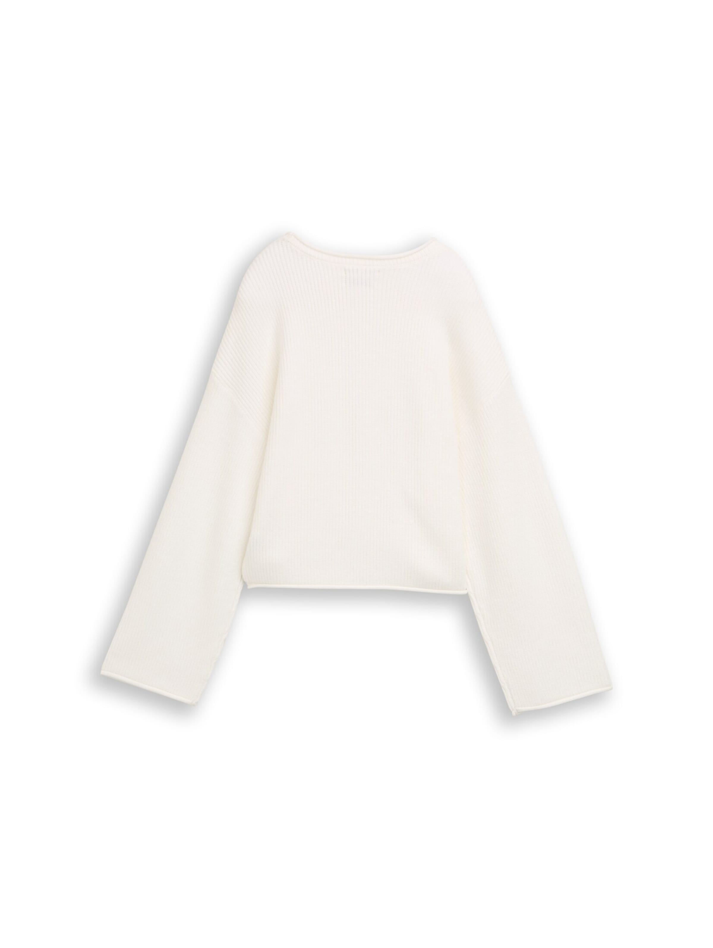 TOM TAILOR Sweater in White