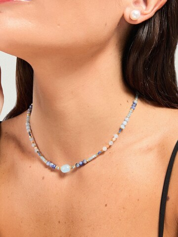 ØYRE Łańcuszek 'Blue Beaded' w kolorze niebieski