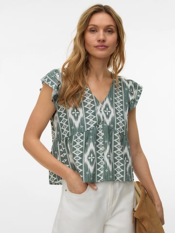 VERO MODA Blouse 'VMMYMILO' in Groen: voorkant