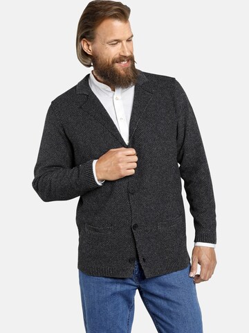 Jan Vanderstorm Comfort fit Knit Cardigan 'Asger' in Black: front