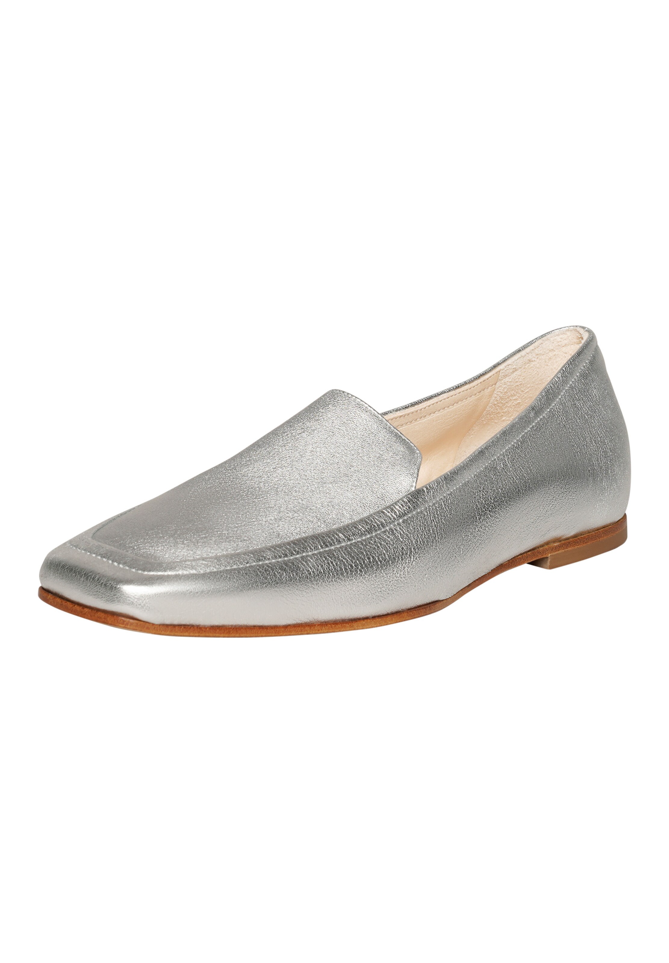 Henry Stevens Loafer 'Audrey HVL' in Silber: Vorderseite