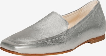 Henry Stevens Classic Flats 'Audrey HVL' in Silver: front