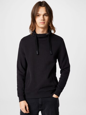 TOM TAILOR Sweatshirt in Zwart: voorkant