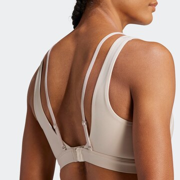 Bustier Soutien-gorge de sport 'Powerimpact Luxe Medium-Support' ADIDAS PERFORMANCE en beige