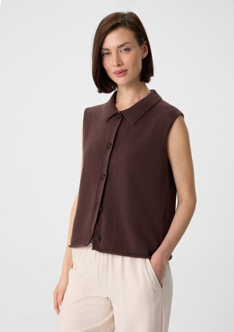 Cardigan comma casual identity en marron : devant