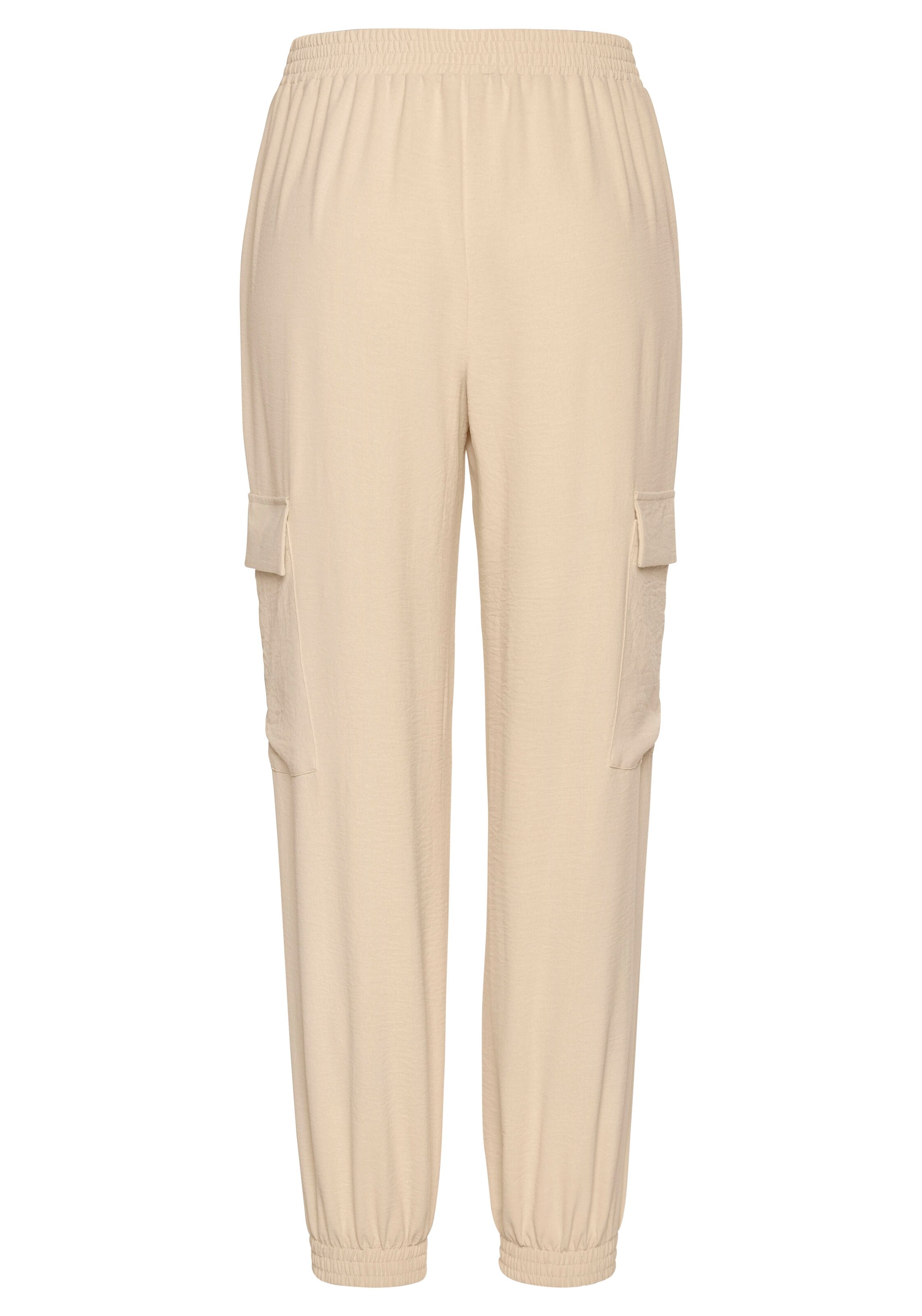LASCANA Tapered Trousers in Beige