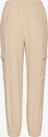 LASCANA Tapered Pants in Beige