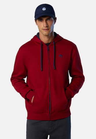 Veste de survêtement North Sails en rouge : devant