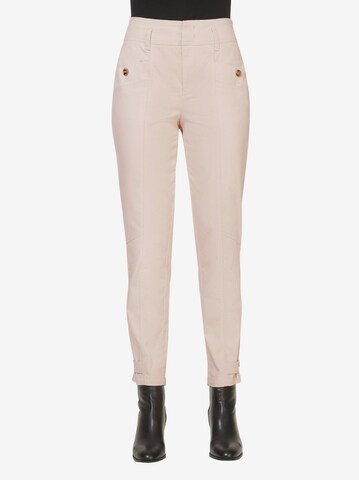 Linea Tesini by heine Slim fit Pants in Beige: front