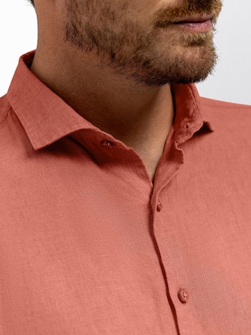 State of Art Regular fit Button Up Shirt in Orange