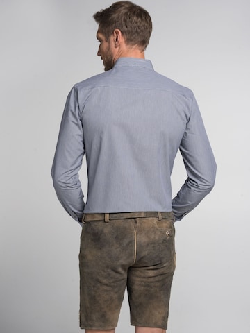 SPIETH & WENSKY Regular fit Traditional Button Up Shirt 'Alexander' in Blue