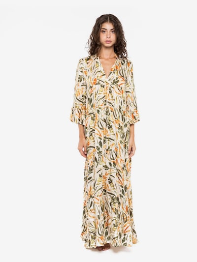 Pink Label Beach Dress 'BEACHWEAR LONG PASTEL GREEN LEAF' in 36 in Mixed colors, Item view