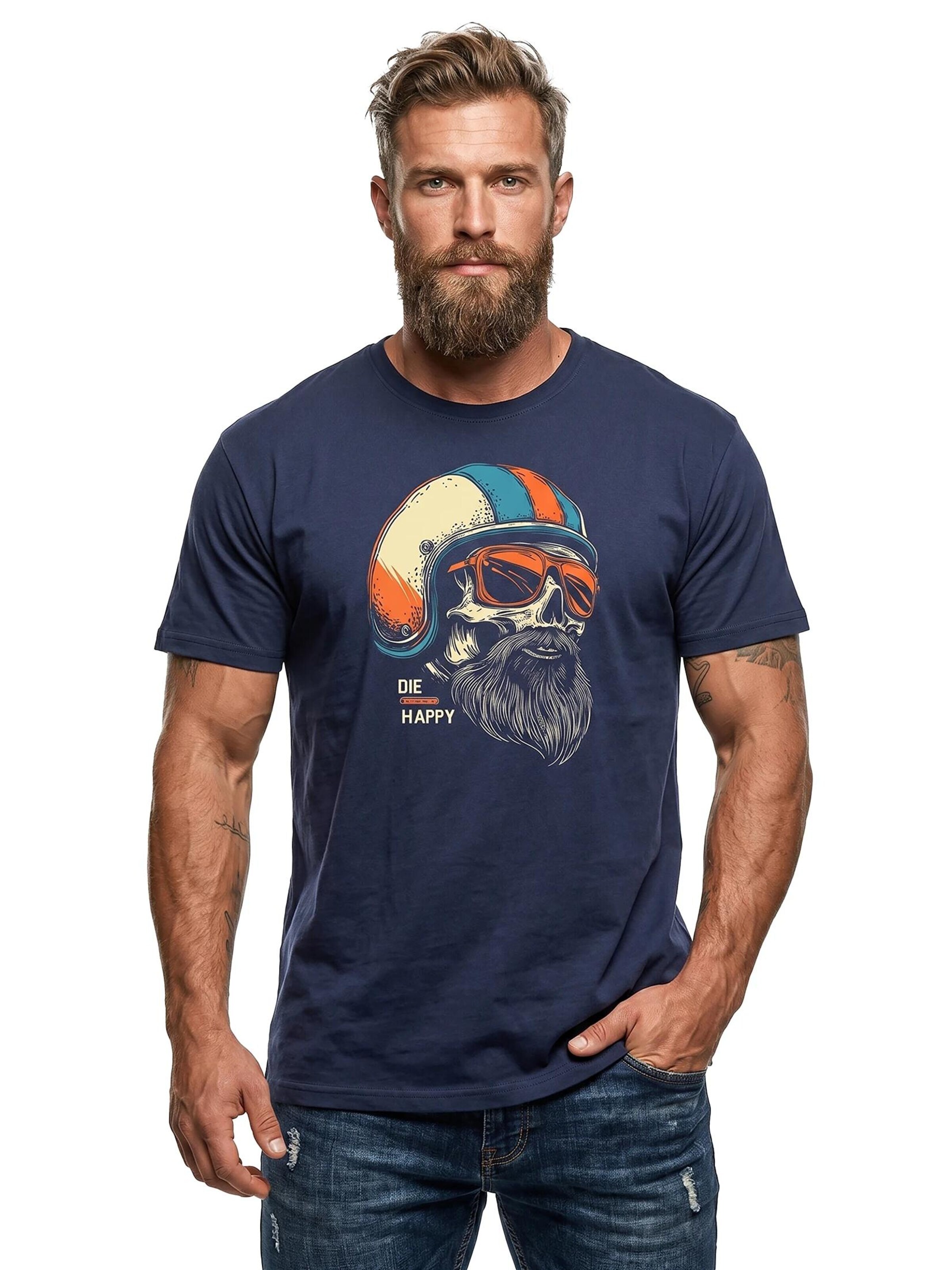 MAKAYA Shirt 'Die Happy' in Blue