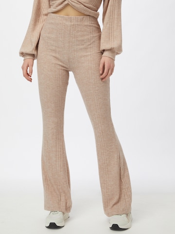 Miss Selfridge Flared Broek in Beige: voorkant