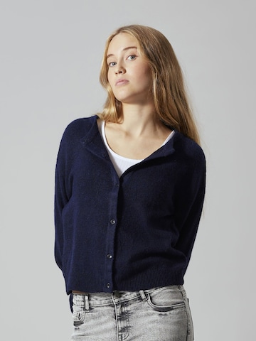 LMTD Gebreid vest 'NLFLodet' in Blauw: voorkant