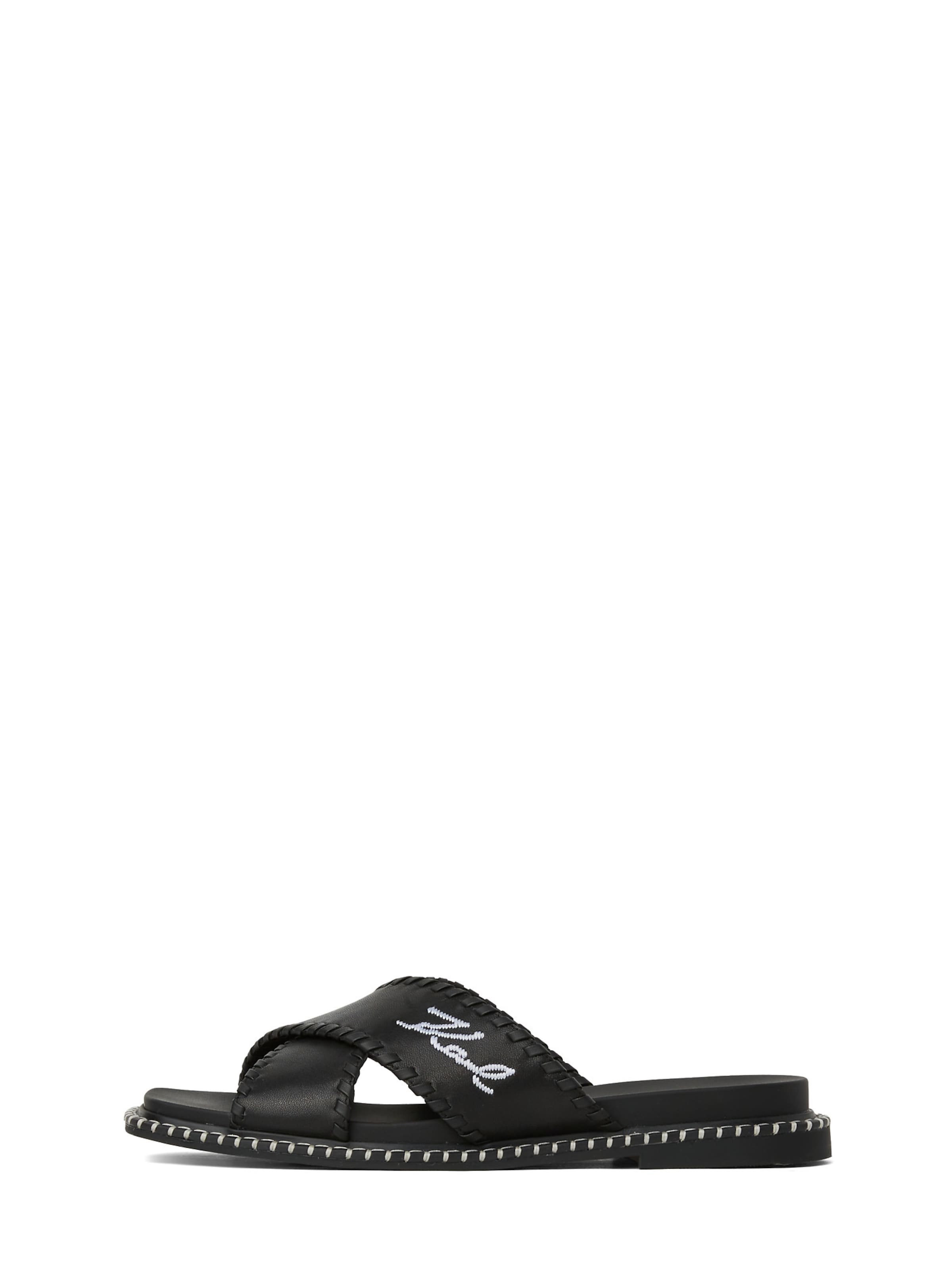 juoda Karl Lagerfeld Šlepetės 'Kleo': priekis