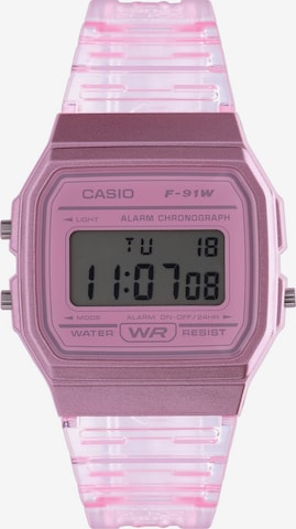 Montre digitale CASIO en rose : devant