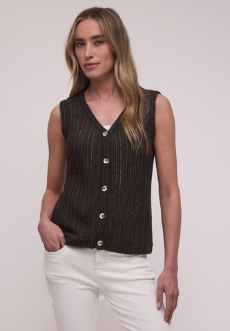 STREET ONE Strickweste in Braun: Vorderseite