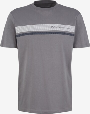 T-Shirt TOM TAILOR DENIM en gris : devant