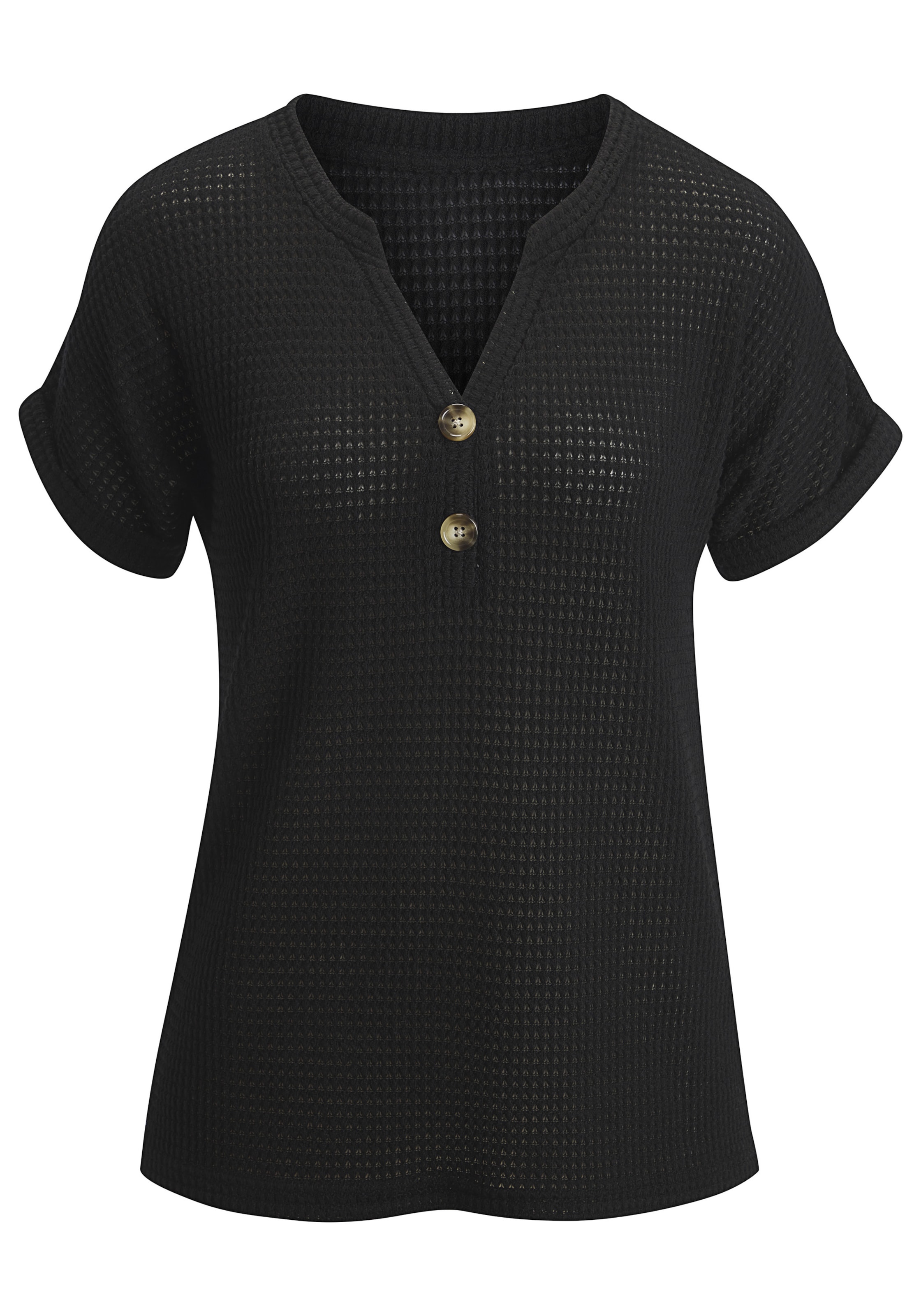 LASCANA T-Shirt in XS in schwarz, Produktansicht