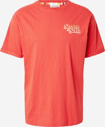 T-Shirt SCOTCH & SODA en rouge : devant