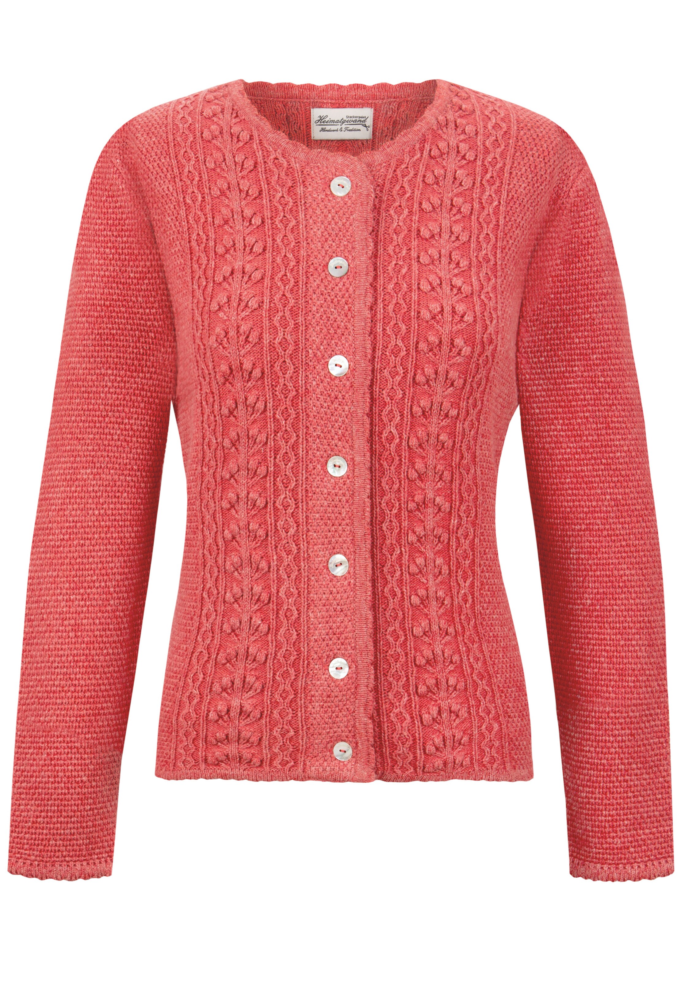 STOCKERPOINT Trachtenstrickjacke 'Mabella' in Orange: Vorderseite