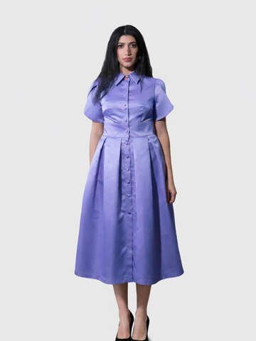 BIBI SAKALIEVA Dress 'Open back satin midi elegant dress' in Purple