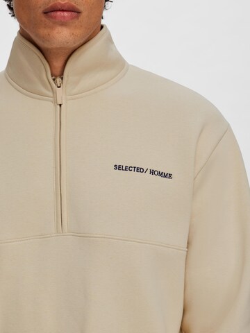 SELECTED HOMME Sweatshirt 'Hankie' i beige