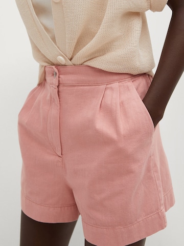 MANGO Regular Shorts 'RUSTIC' in Pink