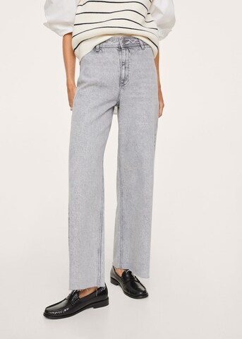 MANGO Wide leg Jeans 'Catherin' in Grijs: voorkant