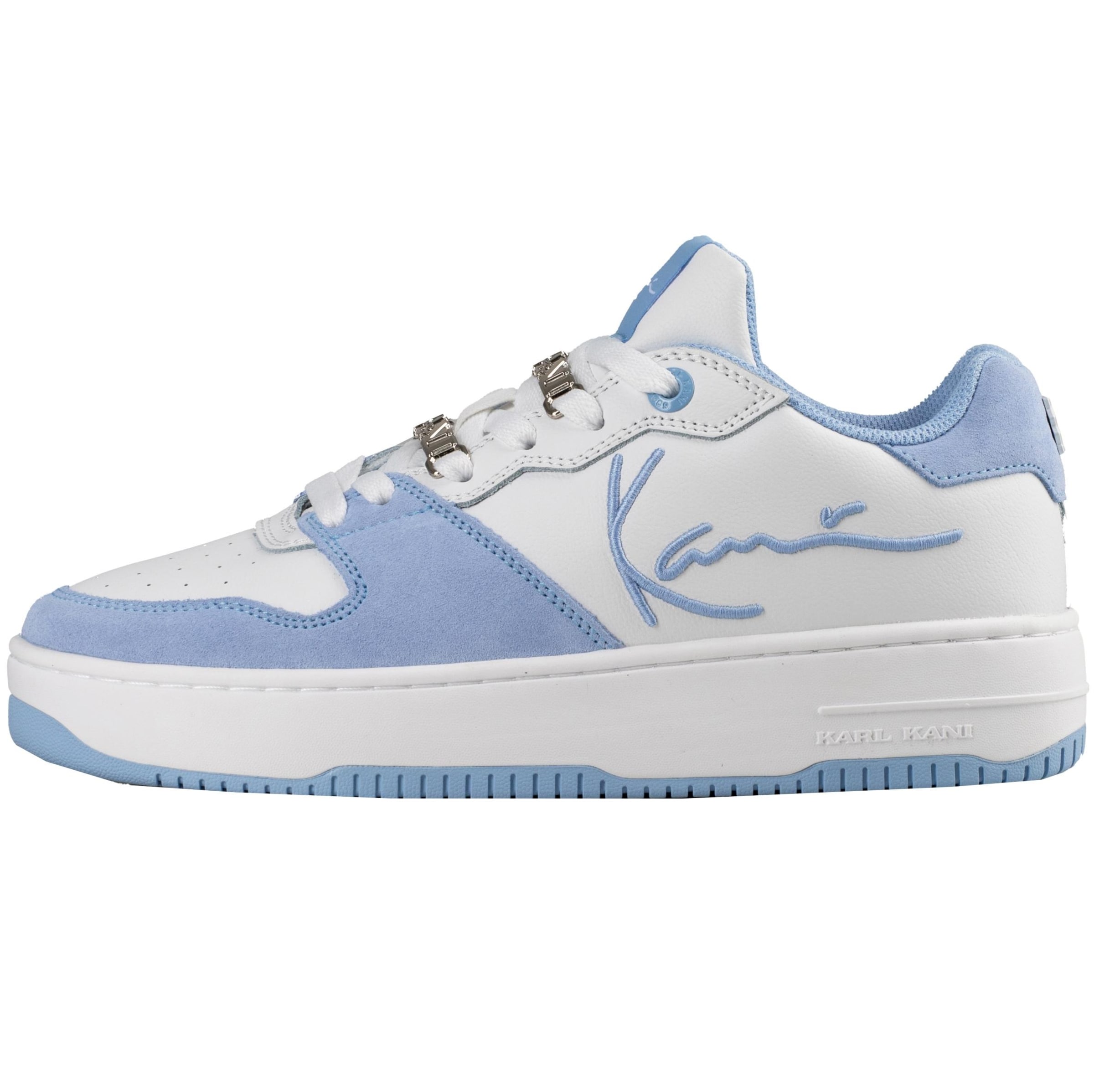 Karl Kani Platform trainers '89 Up' in White: front