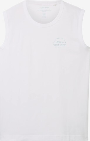 T-Shirt TOM TAILOR en blanc : devant