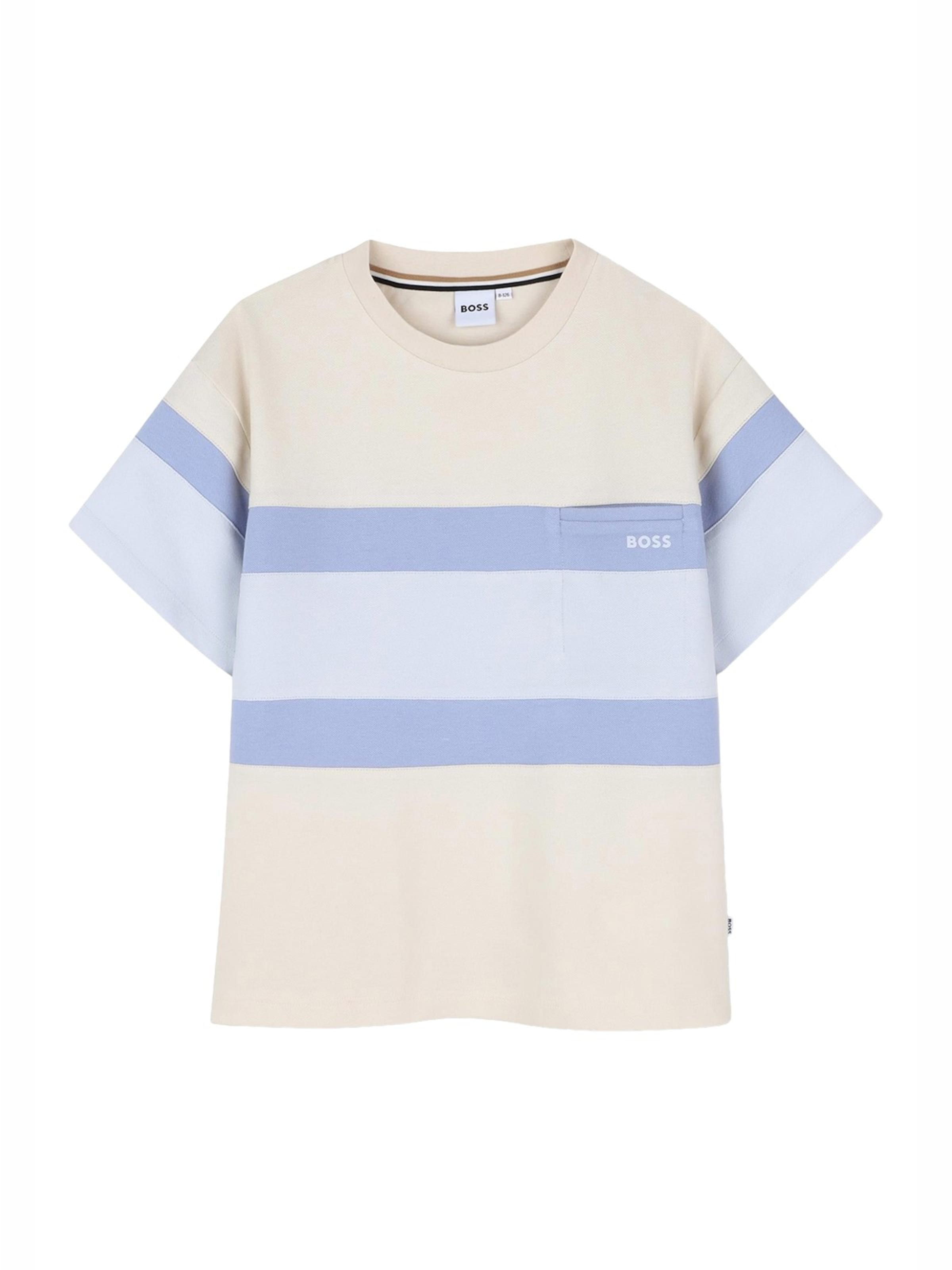 T-Shirt 'T-shirt beige per bambino' BOSS en beige : devant