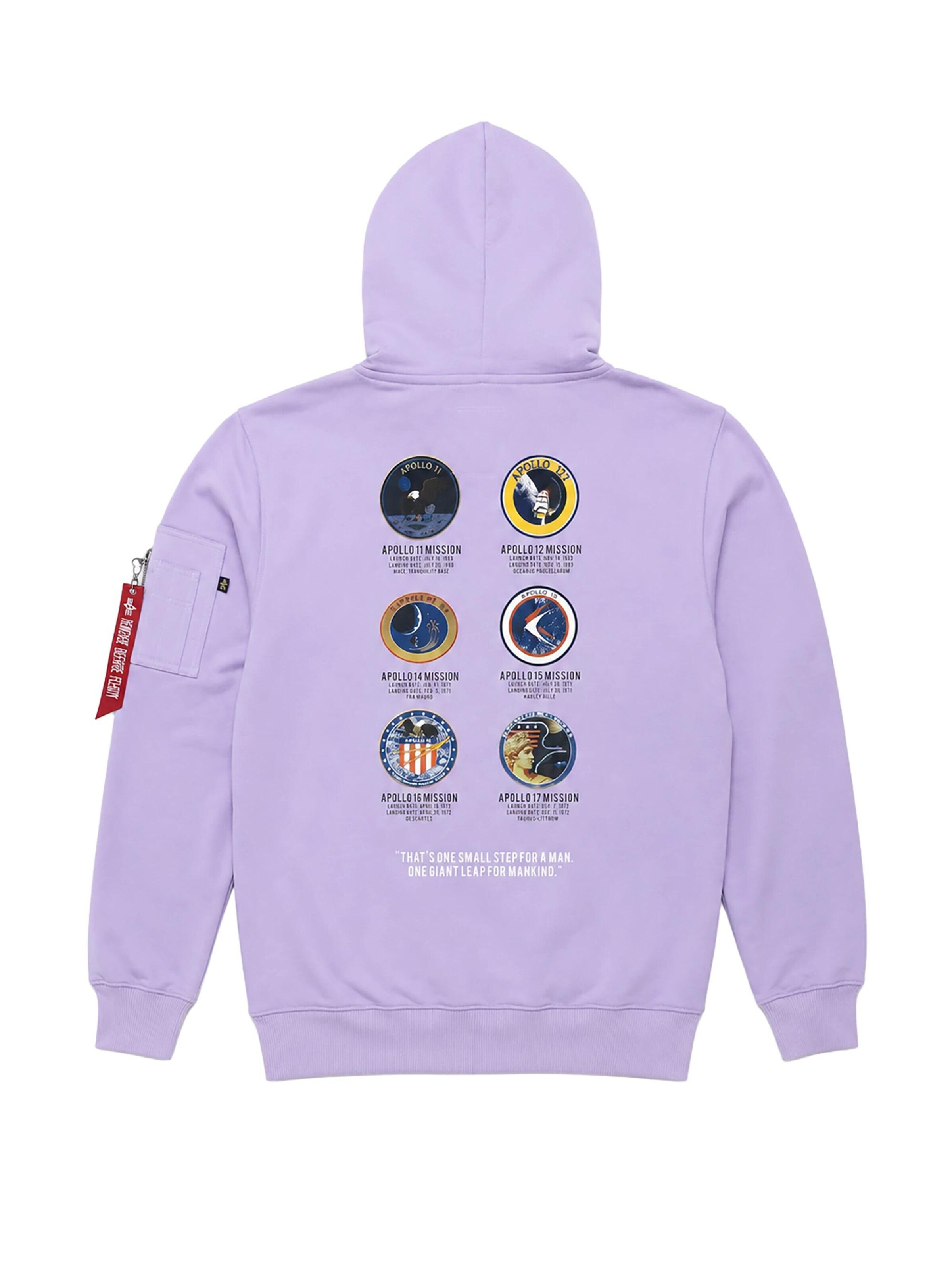 ALPHA INDUSTRIES Sweatshirt 'Mission' in Lila