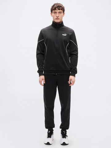 PUMA Tracksuit 'Poly Piping' in Black: front