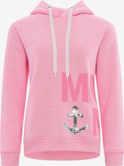 Zwillingsherz Sweatshirt 'MOIN' i rosa / ljusrosa / silver, Produktvy