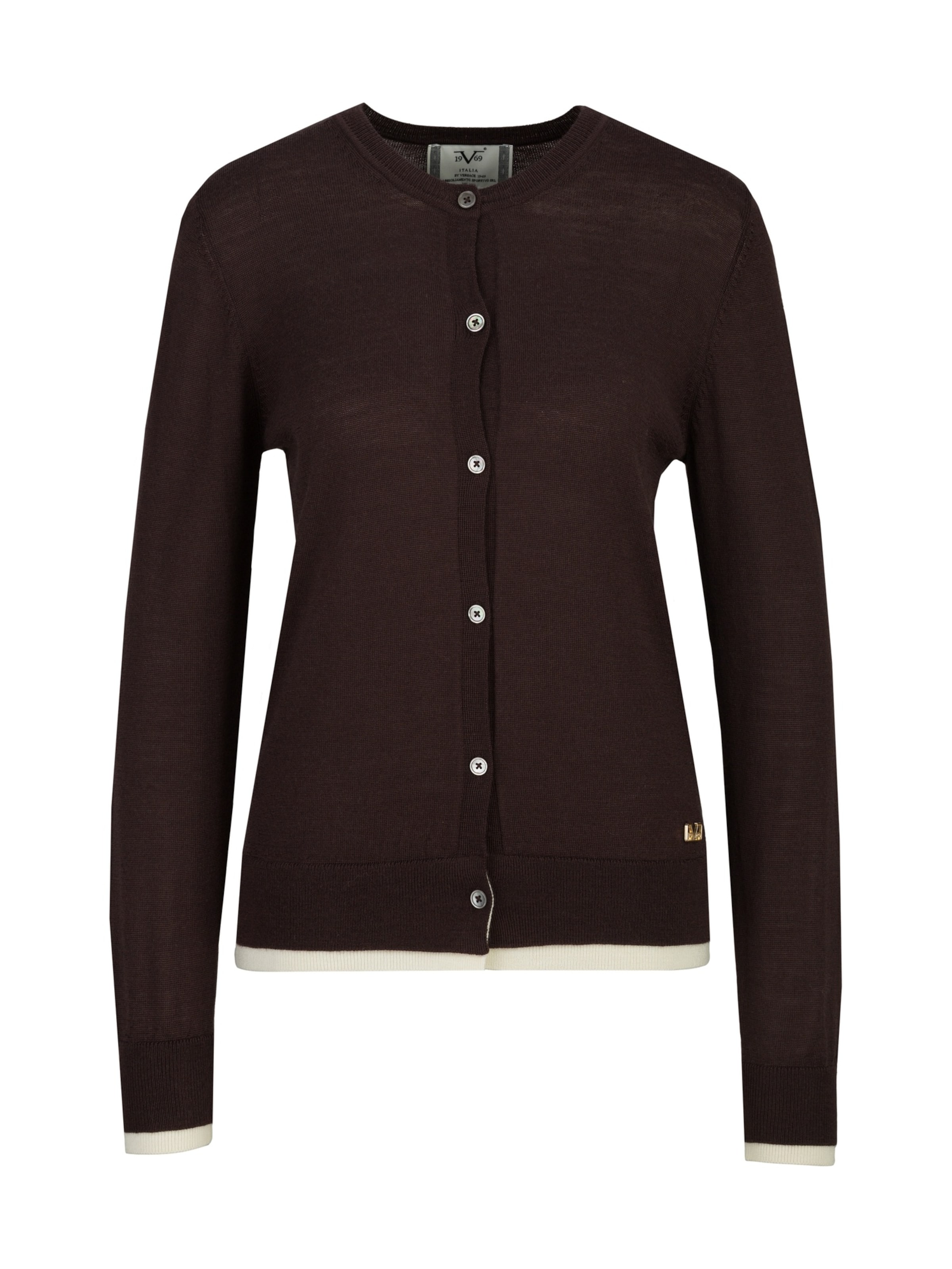Cardigan 'Noella' 19V69 ITALIA en marron : devant