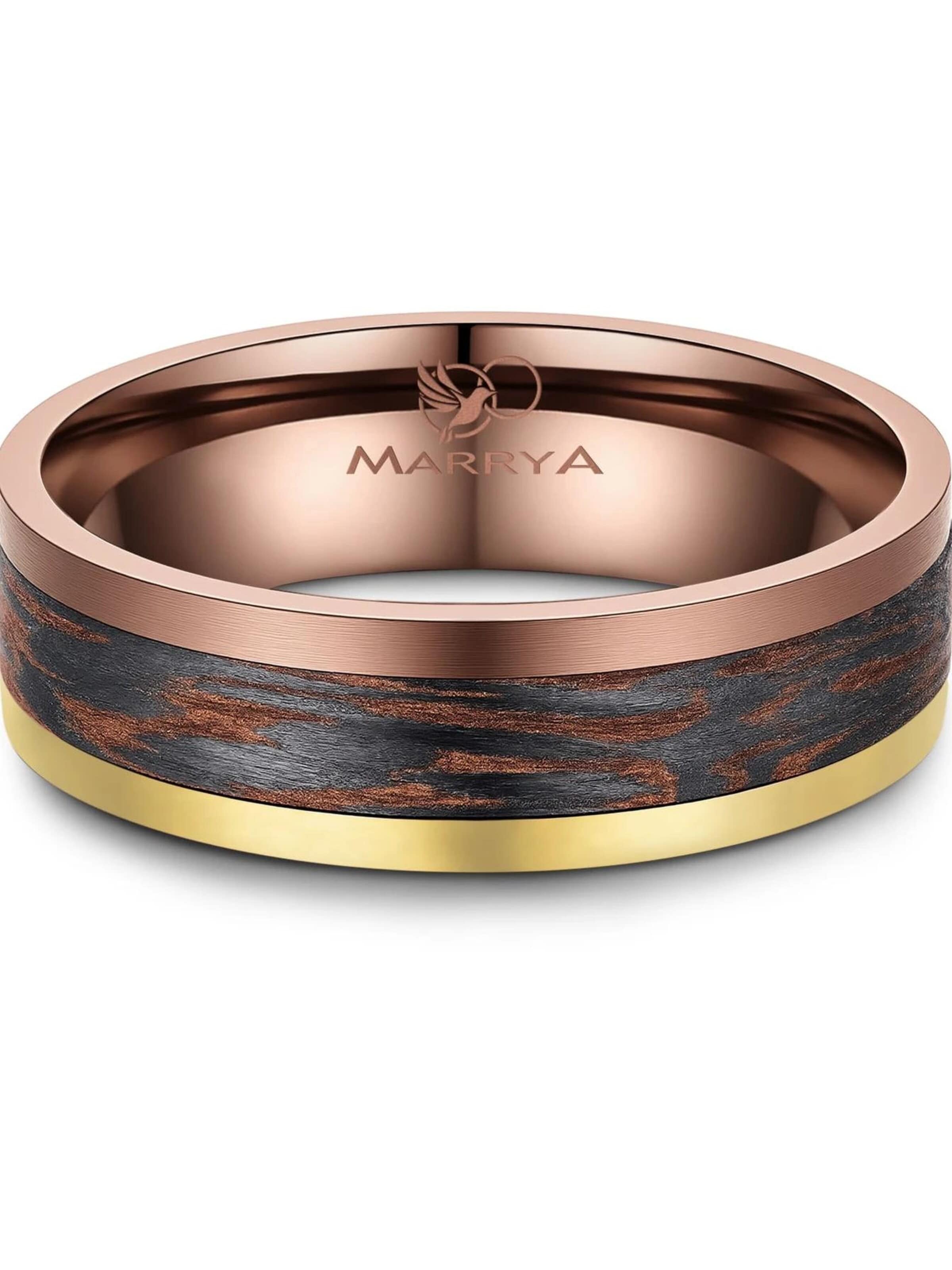 Anello 'MARRYA Ehering CB-07 Carbon-Bronze' di MARRYA in marrone