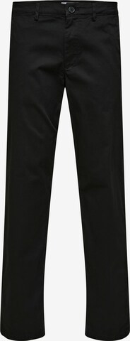 SELECTED HOMME Regular Chino 'New Miles' in Zwart: voorkant